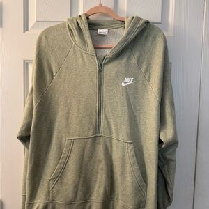 Nike Olive Green Half-Zip Hoodie
